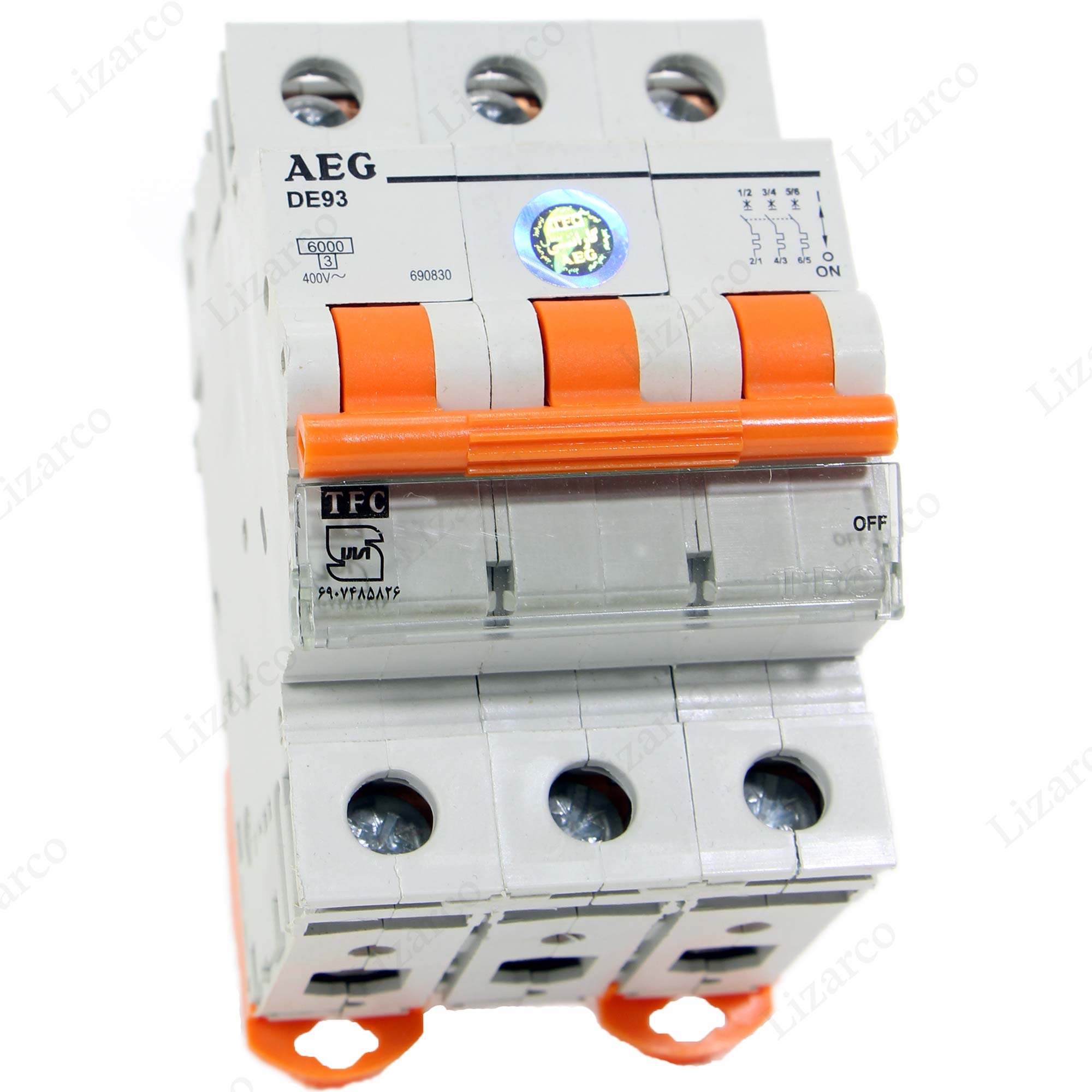 فیوز مینیاتوری سه فاز 20 امپر AEG مدل DE93-c 1 فیوز مینیاتوری سه فاز 20 امپر AEG مدل DE93-c