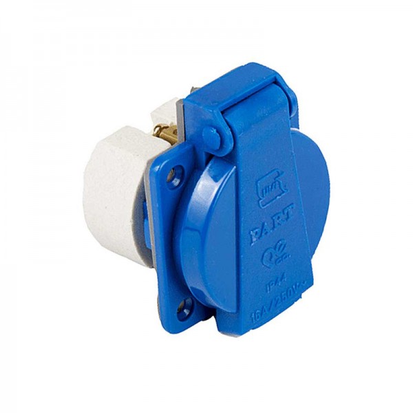 پریز دربدار تابلوئی تکفاز آبی پارت الکتریک 1 پریز دربدار تابلوئی تکفاز آبی پارت الکتریک