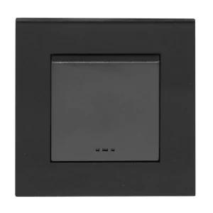 کلید یک پل مدل آسا پلکسی مشکی (مکانیزم+قاب)