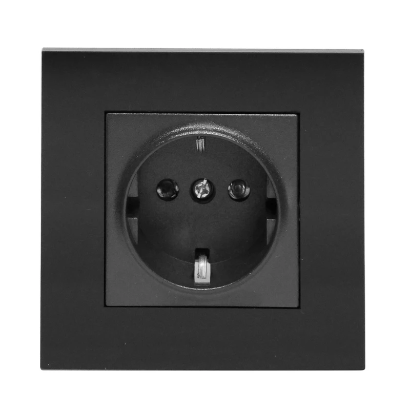 پریز برق ارت دار مدل آسا پلکسی مشکی (مکانیزم+قاب) 1 پریز برق ارت دار مدل آسا پلکسی مشکی (مکانیزم+قاب)