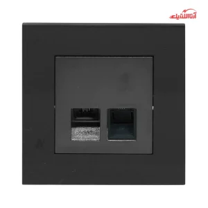 تلفن تک سوکت مدل آسا پلکسی مشکی (مکانیزم+قاب)